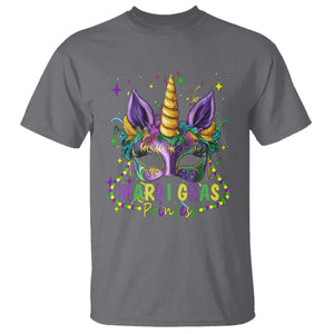 Funny Mardi Gras Princess T Shirt Unicorn Mask Party TS11 Charcoal Print Your Wear