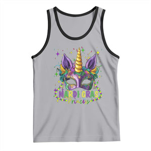 Funny Mardi Gras Princess Tank Top Unicorn Mask Party TS11 Athletic Heather Black Print Your Wear
