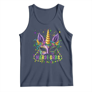 Funny Mardi Gras Princess Tank Top Unicorn Mask Party TS11 Navy Print Your Wear