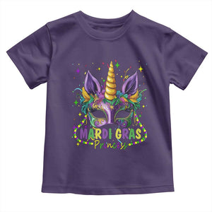 Funny Mardi Gras Princess Toddler T Shirt Unicorn Mask Party TS11 Purple Print Your Wear