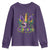 Funny Mardi Gras Princess Youth Sweatshirt Unicorn Mask Party TS11 Purple Print Your Wear