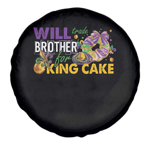 Funny Mardi Gras Will Trade Brother For King Cake Spare Tire Cover Beads Doubloons TS11 Print Your Wear