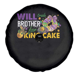 Funny Mardi Gras Will Trade Brother For King Cake Spare Tire Cover Beads Doubloons TS11 Print Your Wear