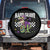 Funny Mardi Gras T-rex Dinosaur Spare Tire Cover Mardi Grawr Beads Carnival Party TS11 No hole Black Print Your Wear