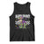 Funny Mardi Gras T-rex Dinosaur Tank Top Mardi Grawr Beads Carnival Party TS11 Black Print Your Wear