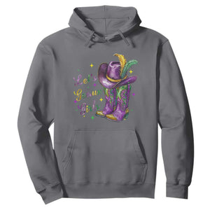 Funny Mardi Gras Cowgirl Hoodie Let's Geaux Girls Western Cowgirl Boots Carnival TS11 Charcoal Print Your Wear