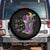 Funny Mardi Gras Cowgirl Spare Tire Cover Let's Geaux Girls Western Cowgirl Boots Carnival TS11 No hole Black Print Your Wear