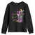 Funny Mardi Gras Cowgirl Youth Sweatshirt Let's Geaux Girls Western Cowgirl Boots Carnival TS11 Black Print Your Wear