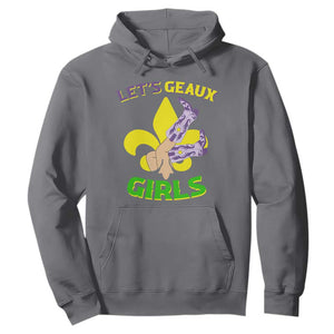 Funny Mardi Gras Cowgirl Hoodie Let's Geaux Girls Fleur De Lys TS11 Charcoal Print Your Wear