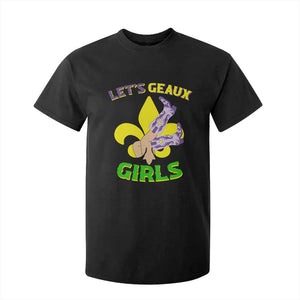 Funny Mardi Gras Cowgirl T Shirt For Kid Let's Geaux Girls Fleur De Lys TS11 Black Print Your Wear