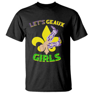 Funny Mardi Gras Cowgirl T Shirt Let's Geaux Girls Fleur De Lys TS11 Black Print Your Wear