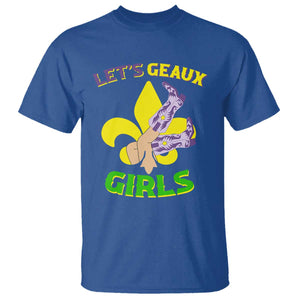Funny Mardi Gras Cowgirl T Shirt Let's Geaux Girls Fleur De Lys TS11 Royal Blue Print Your Wear