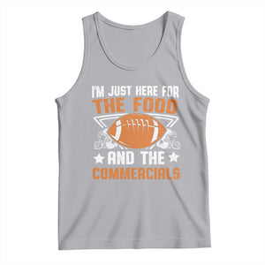 Funny American Football I'm Just Here For The Food And The Commercials Tank Top Football Helmet TS11 Athletic Heather Print Your Wear