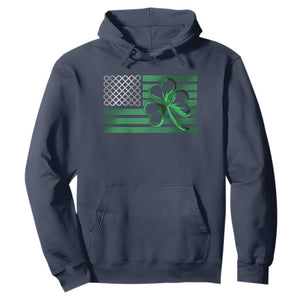 Funny Irish Americans Hoodie Shamrock Celtic Knot American Flag St Patrick's Day TS11 Navy Print Your Wear