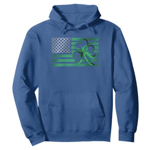 Funny Irish Americans Hoodie Shamrock Celtic Knot American Flag St Patrick's Day TS11 Royal Blue Print Your Wear