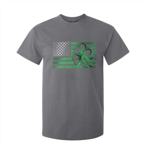 Funny Irish Americans T Shirt For Kid Shamrock Celtic Knot American Flag St Patrick's Day TS11 Charcoal Print Your Wear