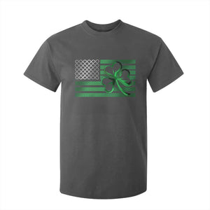 Funny Irish Americans T Shirt For Kid Shamrock Celtic Knot American Flag St Patrick's Day TS11 Dark Heather Print Your Wear