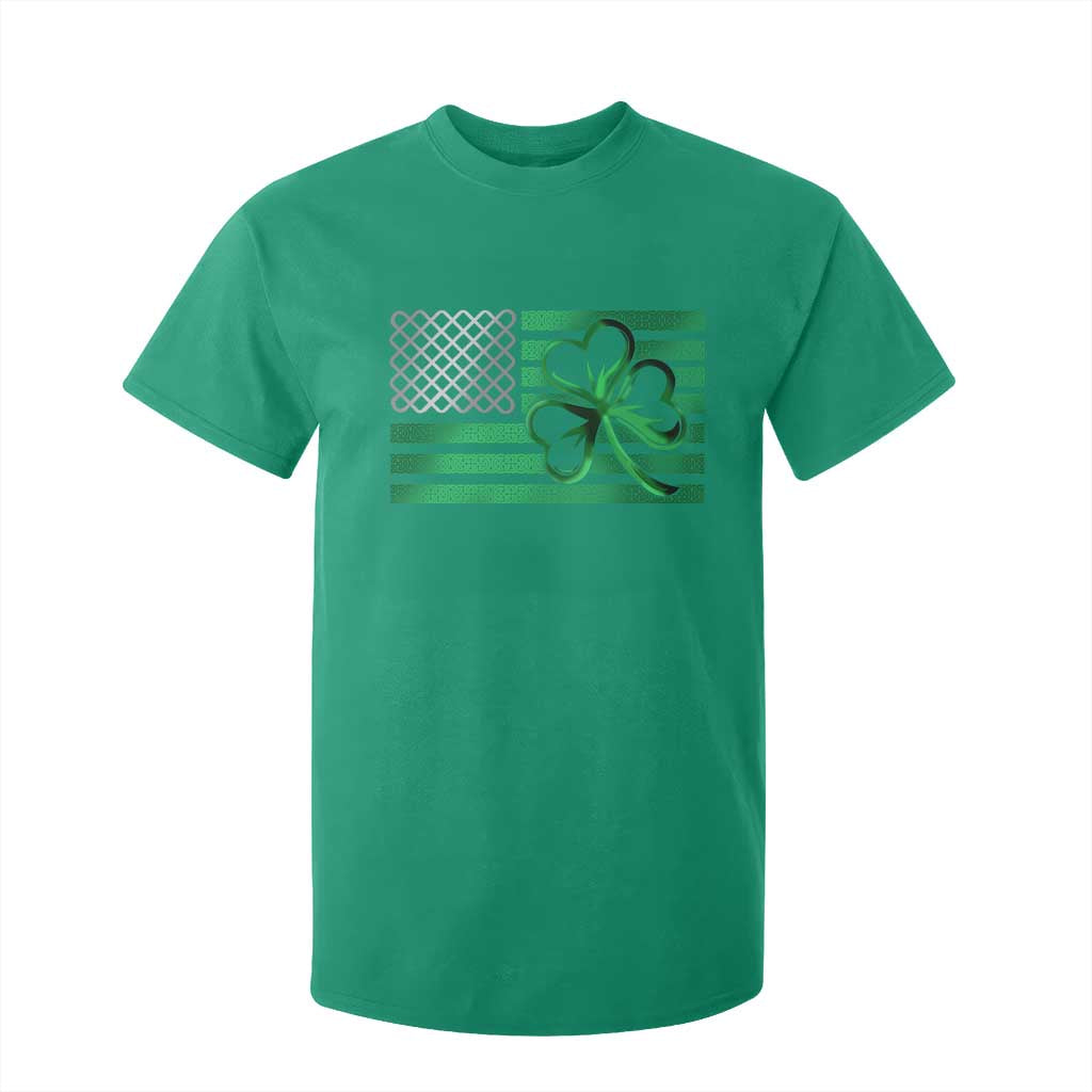 Funny Irish Americans T Shirt For Kid Shamrock Celtic Knot American Flag St Patrick's Day TS11 Irish Green Print Your Wear