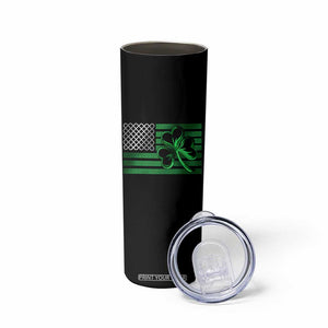 Funny Irish Americans Skinny Tumbler Shamrock Celtic Knot American Flag St Patrick's Day TS11 Print Your Wear