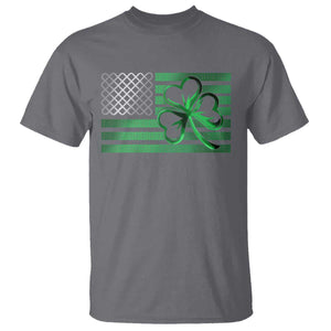 Funny Irish Americans T Shirt Shamrock Celtic Knot American Flag St Patrick's Day TS11 Charcoal Print Your Wear