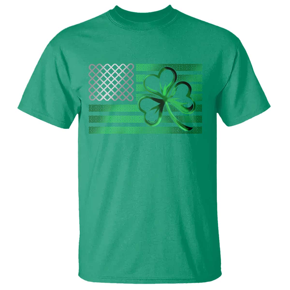 Funny Irish Americans T Shirt Shamrock Celtic Knot American Flag St Patrick's Day TS11 Irish Green Print Your Wear