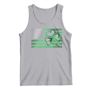 Funny Irish Americans Tank Top Shamrock Celtic Knot American Flag St Patrick's Day TS11 Athletic Heather Print Your Wear