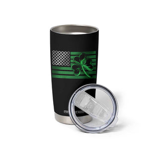 Funny Irish Americans Tumbler Cup Shamrock Celtic Knot American Flag St Patrick's Day TS11 Print Your Wear