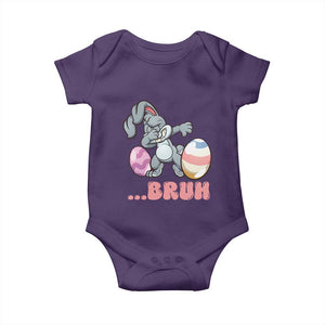 Funny Bruh Dab Rabbit Eggs Easter Day Baby Onesie TS11 Purple Print Your Wear