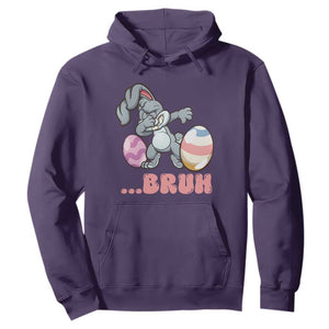 Funny Bruh Dab Rabbit Eggs Easter Day Hoodie TS11 Purple Print Your Wear