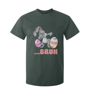 Funny Bruh Dab Rabbit Eggs Easter Day T Shirt For Kid TS11 Dark Forest Green Print Your Wear