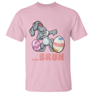 Funny Bruh Dab Rabbit Eggs Easter Day T Shirt TS11 Light Pink Print Your Wear