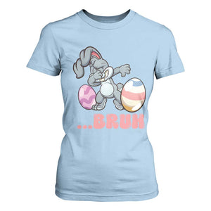 Funny Bruh Dab Rabbit Eggs Easter Day T Shirt For Women TS11 Light Blue Print Your Wear