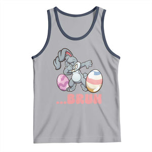 Funny Bruh Dab Rabbit Eggs Easter Day Tank Top TS11 Athletic Heather Navy Print Your Wear