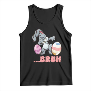 Funny Bruh Dab Rabbit Eggs Easter Day Tank Top TS11 Black Print Your Wear