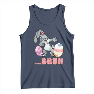 Funny Bruh Dab Rabbit Eggs Easter Day Tank Top TS11 Navy Print Your Wear