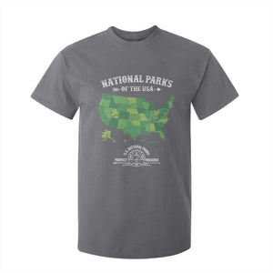 Protect And Preserve National Parks T Shirt For Kid ESTD 1872 Vintage Forest American Map TS11 Charcoal Print Your Wear