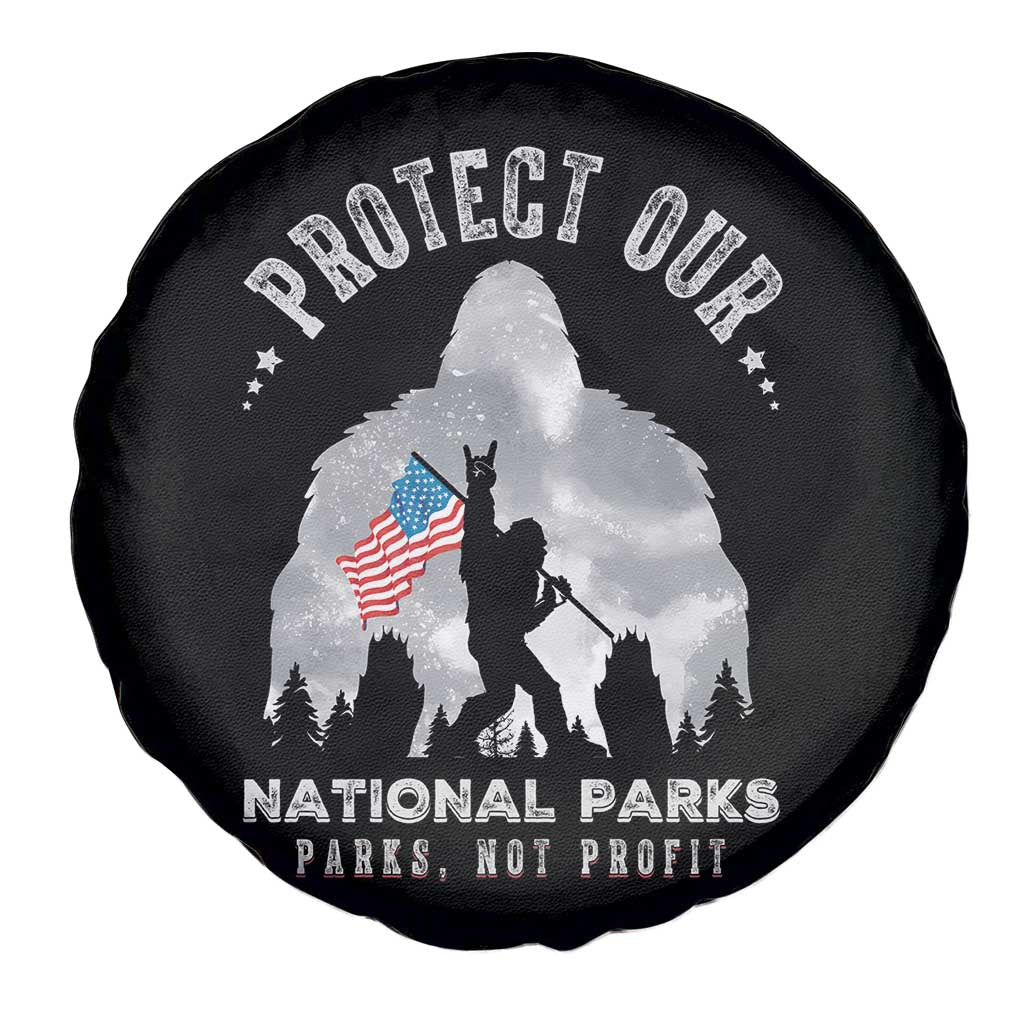 Funny Protect Our National Parks Bigfoot Spare Tire Cover Parks Not Profit American Flag TS11 Print Your Wear