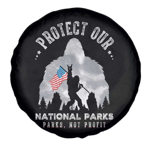 Funny Protect Our National Parks Bigfoot Spare Tire Cover Parks Not Profit American Flag TS11 Print Your Wear