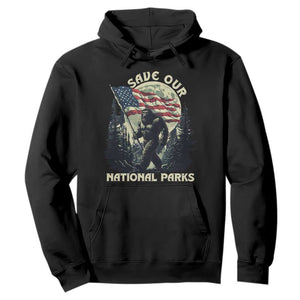 Save Our National Parks Bigfoot Hoodie Vintage American Flag TS11 Black Print Your Wear