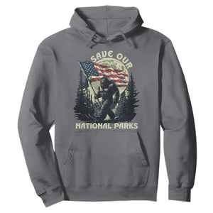 Save Our National Parks Bigfoot Hoodie Vintage American Flag TS11 Charcoal Print Your Wear