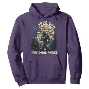 Save Our National Parks Bigfoot Hoodie Vintage American Flag TS11 Purple Print Your Wear