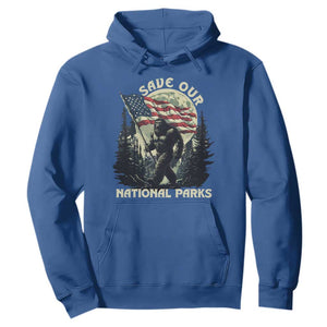 Save Our National Parks Bigfoot Hoodie Vintage American Flag TS11 Royal Blue Print Your Wear
