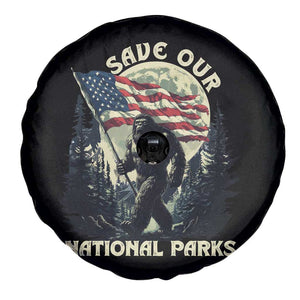 Save Our National Parks Bigfoot Spare Tire Cover Vintage American Flag TS11 Print Your Wear