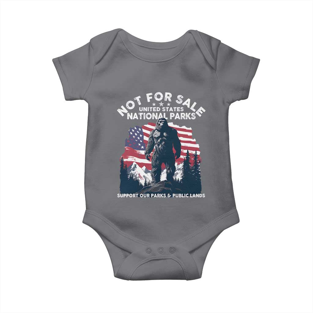 Not For Sale National Parks Bigfoot Baby Onesie Support Our Parks And Public Lands TS11 Charcoal Print Your Wear