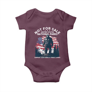 Not For Sale National Parks Bigfoot Baby Onesie Support Our Parks And Public Lands TS11 Maroon Print Your Wear