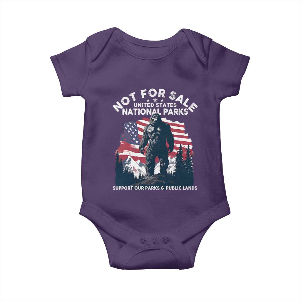 Not For Sale National Parks Bigfoot Baby Onesie Support Our Parks And Public Lands TS11 Purple Print Your Wear