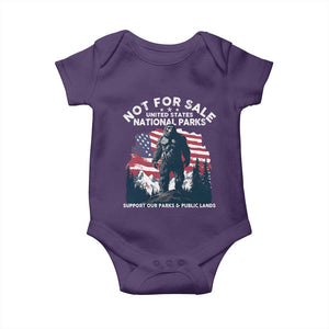 Not For Sale National Parks Bigfoot Baby Onesie Support Our Parks And Public Lands TS11 Purple Print Your Wear