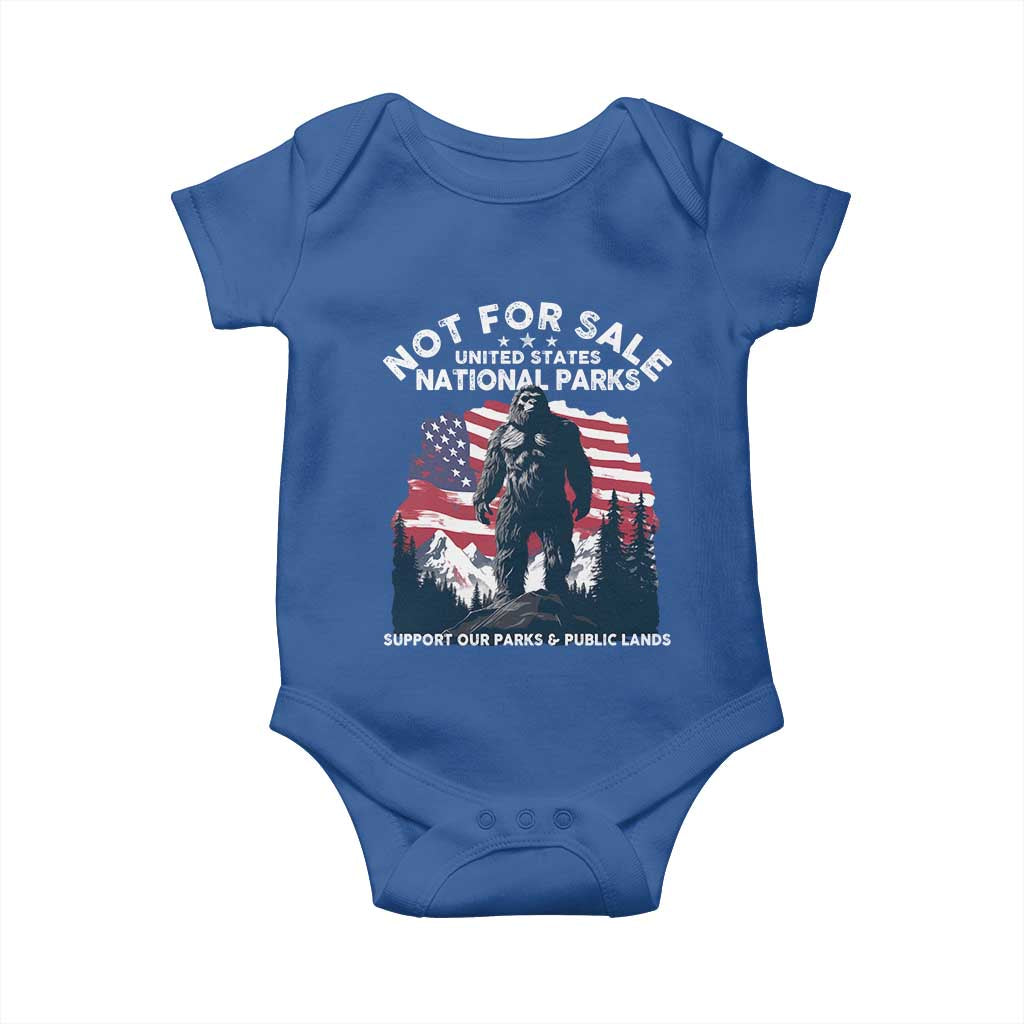 Not For Sale National Parks Bigfoot Baby Onesie Support Our Parks And Public Lands TS11 Royal Blue Print Your Wear