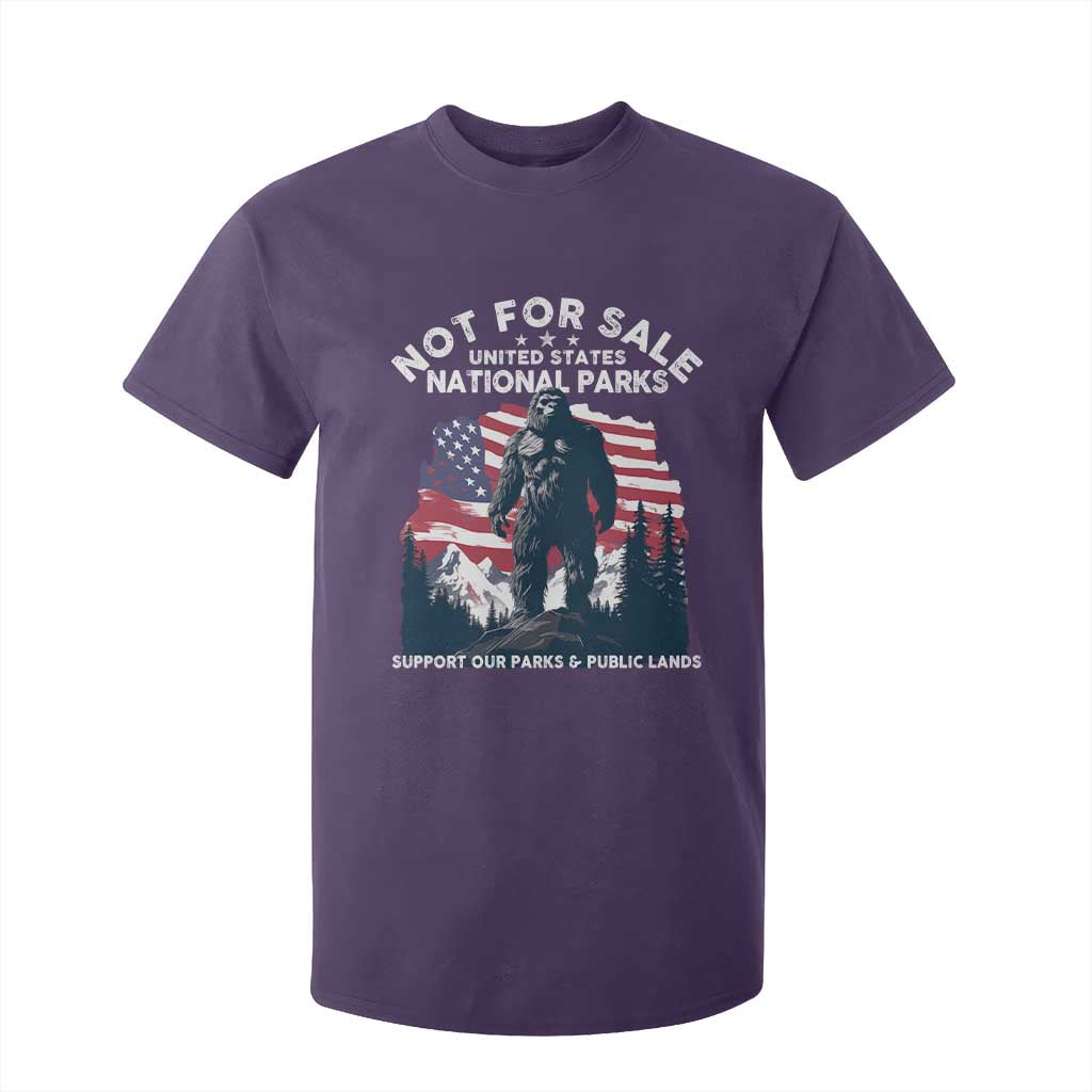 Not For Sale National Parks Bigfoot T Shirt For Kid Support Our Parks And Public Lands TS11 Purple Print Your Wear