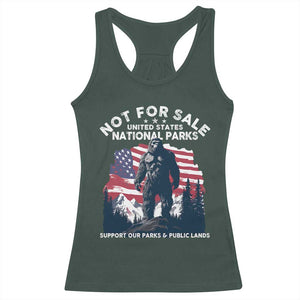 Not For Sale National Parks Bigfoot Racerback Tank Top Support Our Parks And Public Lands TS11 Dark Forest Green Print Your Wear